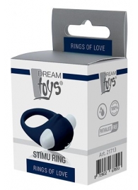 Гладкое синее эрекционное виброкольцо STIMU RING - Dream Toys - в Магнитогорске купить с доставкой