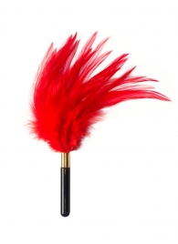 Красный перьевой тиклер Plume - 23 см. - Lola Lingerie - купить с доставкой в Магнитогорске