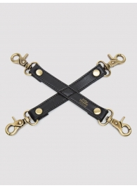 Черный фиксатор для манжет Bound to You Faux Leather Hogtie - Fifty Shades of Grey - купить с доставкой в Магнитогорске
