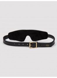 Черная плотная маска на глаза Bound to You Faux Leather Blindfold - Fifty Shades of Grey - купить с доставкой в Магнитогорске