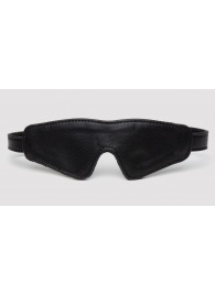 Черная плотная маска на глаза Bound to You Faux Leather Blindfold - Fifty Shades of Grey - купить с доставкой в Магнитогорске