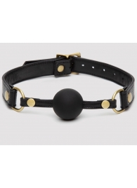 Черный кляп-шар Bound to You Faux Leather Ball Gag - Fifty Shades of Grey - купить с доставкой в Магнитогорске