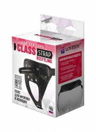Черный пояс для насадок CLASS STRAP Restyling - LOVETOY (А-Полимер) - купить с доставкой в Магнитогорске
