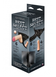 Черный пояс для женщин BEST SELECT с 3 насадками - LOVETOY (А-Полимер) - купить с доставкой в Магнитогорске