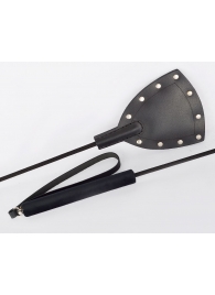 Черный стек  Готика  с заклепками - 67 см. - Sitabella - купить с доставкой в Магнитогорске