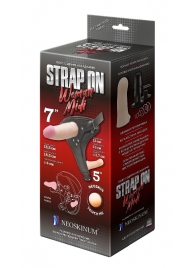 Реалистичный страпон Woman Midi с вагинальной пробкой - 19 см. - LOVETOY (А-Полимер) - купить с доставкой в Магнитогорске