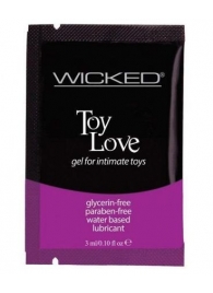 Лубрикант на водной основе для использования с игрушками WICKED Toy Love - 3 мл. - Wicked - купить с доставкой в Магнитогорске