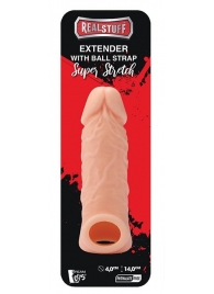 Телесная насадка EXTENDER WITH BALL STRAP 5.5 - 14 см. - Dream Toys - в Магнитогорске купить с доставкой