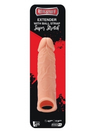 Телесная насадка EXTENDER WITH BALL STRAP 6.5 - 17 см. - Dream Toys - в Магнитогорске купить с доставкой