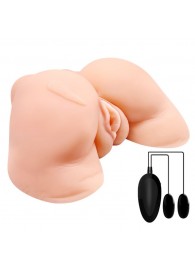 Телесная вибровагина Julie с 2 рабочими отверстиями - Baile - в Магнитогорске купить с доставкой