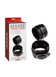 Черные оковы Classic Ankle Cuffs - Chisa - купить с доставкой в Магнитогорске