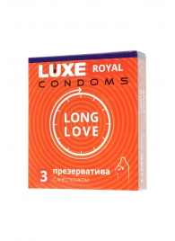 Презервативы с продлевающим эффектом LUXE Royal Long Love - 3 шт. - Luxe - купить с доставкой в Магнитогорске