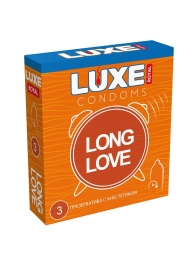 Презервативы с продлевающим эффектом LUXE Royal Long Love - 3 шт. - Luxe - купить с доставкой в Магнитогорске