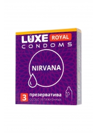 Презервативы с увеличенным количеством смазки LUXE Royal Nirvana - 3 шт. - Luxe - купить с доставкой в Магнитогорске