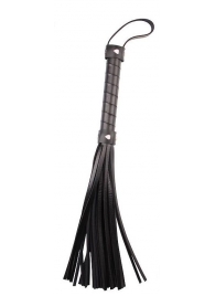 Черная многохвостая плеть Pleasure Whip - 46 см. - Chisa - купить с доставкой в Магнитогорске