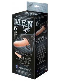 Телесный пустотелый харнесс MEN Style - 17,5 см. - LOVETOY (А-Полимер) - купить с доставкой в Магнитогорске