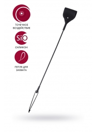 Черный гладкий стек с тонкой ручкой - 48 см. - ToyFa - купить с доставкой в Магнитогорске