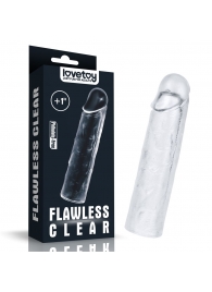 Прозрачная насадка-удлинитель Flawless Clear Penis Sleeve Add 1 - 15,5 см. - Lovetoy - в Магнитогорске купить с доставкой