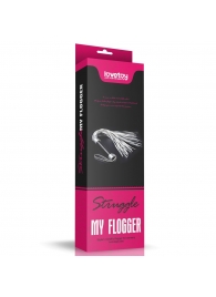 Серебристая плетка Struggle My Flogger с черной ручкой - 45 см. - Lovetoy - купить с доставкой в Магнитогорске