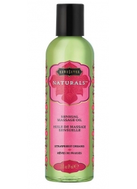 Массажное масло Naturals Strawberry Dreams с ароматом клубники - 59 мл. - Kama Sutra - купить с доставкой в Магнитогорске