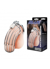 Металлическая клетка Prisoner Cock Сage с замком - BlueLine - купить с доставкой в Магнитогорске
