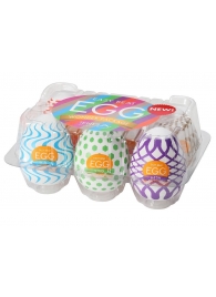 Набор из 6 мастурбаторов Tenga EGG IV с различным рельефом - Tenga - в Магнитогорске купить с доставкой