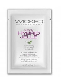 Гель-лубрикант на водно-силиконовой основе Simply Hybrid Jelle - 3 мл. - Wicked - купить с доставкой в Магнитогорске