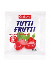 Гель-смазка Tutti-frutti со вкусом барбариса - 4 гр. - Биоритм - купить с доставкой в Магнитогорске