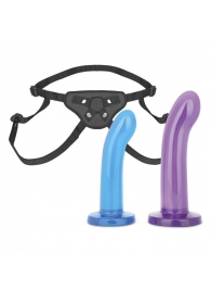 Страпон унисекс Beginners Strap-On с 2 насадками - 15 и 13 см. - Lux Fetish - купить с доставкой в Магнитогорске