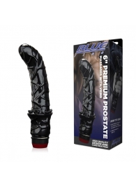 Черный вибромассажер простаты 6  Premium Prostate Massager - BlueLine - в Магнитогорске купить с доставкой