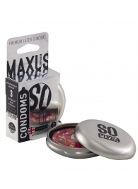 Экстремально тонкие презервативы в железном кейсе MAXUS Extreme Thin - 3 шт. - Maxus - купить с доставкой в Магнитогорске