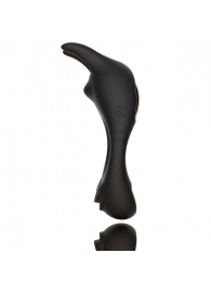 Черное эрекционное кольцо с двумя моторами Zeus Dual Vibe Cock Ring - FeelzToys - в Магнитогорске купить с доставкой