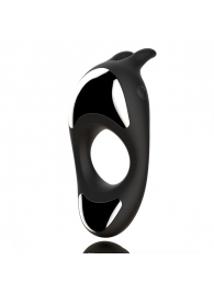 Черное эрекционное кольцо с двумя моторами Zeus Dual Vibe Cock Ring - FeelzToys - в Магнитогорске купить с доставкой