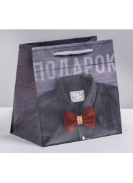 Ламинированный квадратный пакет «Мужской стиль» - 14 х 14 х 9 см. - Сима-Ленд - купить с доставкой в Магнитогорске