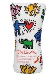 Мастурбатор-туба Keith Haring Soft Tube CUP - Tenga - в Магнитогорске купить с доставкой