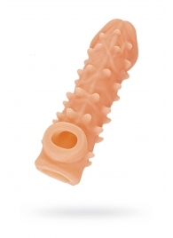 Телесная закрытая насадка с пупырышками Cock Sleeve Size M - 15,6 см. - KOKOS - в Магнитогорске купить с доставкой