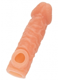 Телесная закрытая насадка с шершавой головкой Cock Sleeve Size M - 15,6 см. - KOKOS - в Магнитогорске купить с доставкой