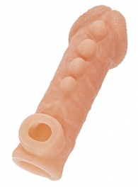 Телесная закрытая насадка с шишечками Cock Sleeve Size S - 13,8 см. - KOKOS - в Магнитогорске купить с доставкой