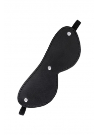 Черная кожаная маска Anonymo с мягким подкладом - ToyFa - купить с доставкой в Магнитогорске