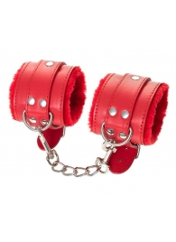 Красные наручники Anonymo из искусственной кожи - ToyFa - купить с доставкой в Магнитогорске