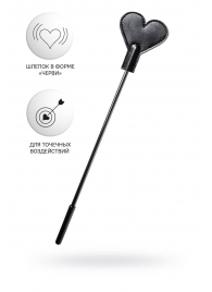 Черный стек со шлепком в форме сердца Anonymo - 35 см. - ToyFa - купить с доставкой в Магнитогорске