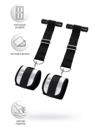 Черно-серебристые фиксаторы для рук на дверь Anonymo - ToyFa - купить с доставкой в Магнитогорске