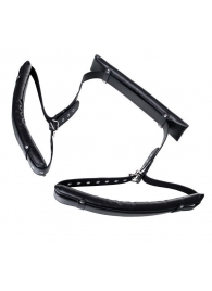 Черные кожаные стропы для фиксации Anonymo - ToyFa - купить с доставкой в Магнитогорске