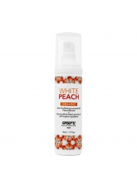 Разогревающее массажное масло Gourmet White Peach Organic с органическими ингредиентами - 50 мл. - Exsens - купить с доставкой в Магнитогорске