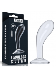Прозрачный стимулятор простаты Flawless Clear Prostate Plug - 15 см. - Lovetoy - в Магнитогорске купить с доставкой