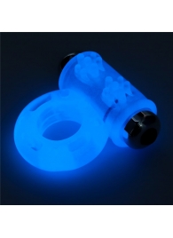 Голубое, светящееся в темноте эрекционное виброкольцо Lumino Play Vibrating Penis Ring - Lovetoy - в Магнитогорске купить с доставкой