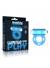 Голубое, светящееся в темноте эрекционное виброкольцо Lumino Play Vibrating Penis Ring - Lovetoy - в Магнитогорске купить с доставкой