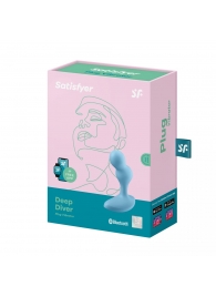 Голубой анальный вибростимулятор Deep Driver - 11,2 см. - Satisfyer - в Магнитогорске купить с доставкой