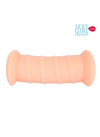 Телесный вибромастурбатор-вагина с комплектом эрекционных колец - Bior toys - в Магнитогорске купить с доставкой