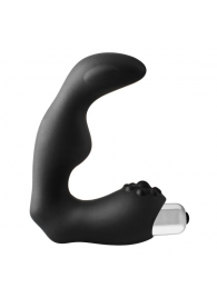 Черный вибромассажер простаты FantASStic Vibrating Prostate Massager - 11,3 см. - Dream Toys - в Магнитогорске купить с доставкой